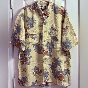 Vintage Tommy Bahama Relax Camp Shirt Tropical Floral Hawaiian Shirt Mens Large